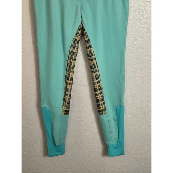 Buckwild Breeches Horse Riding Pants Women's Medium Turquoise Equestrian Stretch - Picture 3 of 9